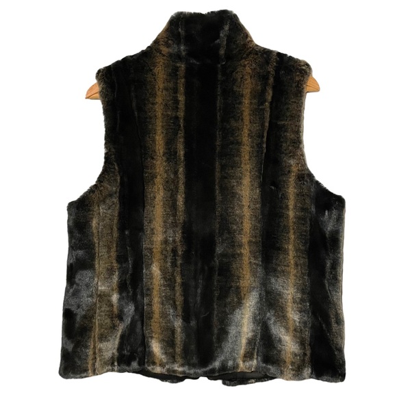 Vest Outdoor Edition by Parkhurst Faux Fur Reversible Vest Cozy Warm Sz M - Picture 4 of 15